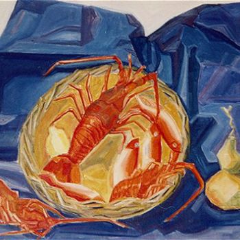 Ζωγραφική με τίτλο "Sea food" από Roula Ntouli-Alexiou, Αυθεντικά έργα τέχνης, Λάδι
