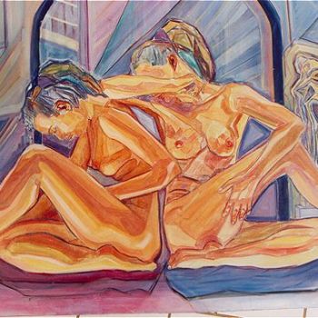 Malerei mit dem Titel "Liberation" von Roula Ntouli-Alexiou, Original-Kunstwerk, Öl