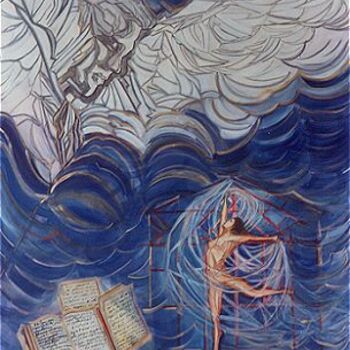 Malerei mit dem Titel "Wings of Cupid 2" von Roula Ntouli-Alexiou, Original-Kunstwerk, Öl