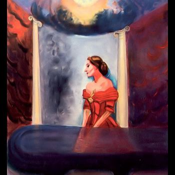 Painting titled "Maria Callas" by Roula Ntouli-Alexiou, Original Artwork