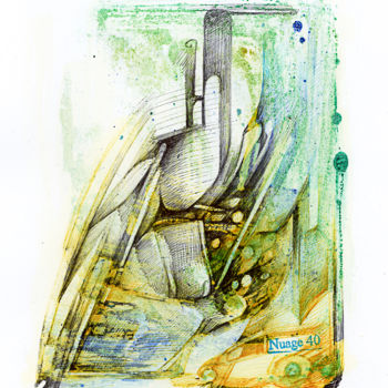 Desenho intitulada "Avant la jouissance" por Nuage 40, Obras de arte originais, Canetac de aerossol