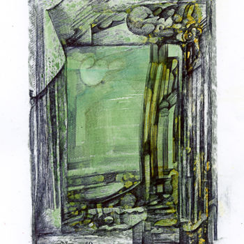 「Une météo très part…」というタイトルの描画 Nuage 40によって, オリジナルのアートワーク, ボールペン