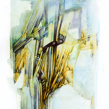 Dessin intitulée "Arrivée au souk" par Nuage 40, Œuvre d'art originale, Stylo à bille