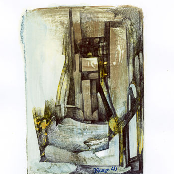 Desenho intitulada "Un moment d'Urbanité" por Nuage 40, Obras de arte originais, Canetac de aerossol