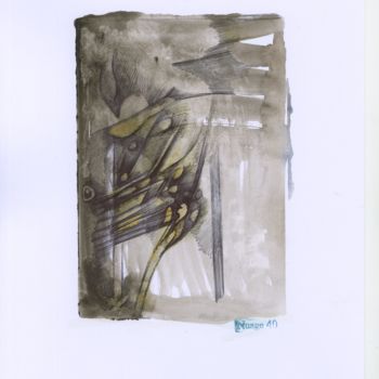 Dessin intitulée "GRIS DÉSIR" par Nuage 40, Œuvre d'art originale, Stylo à bille