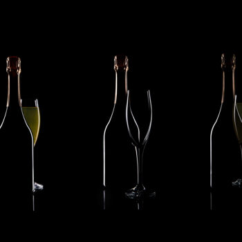 Photographie intitulée "Trio Champagne" par Nuancesdenuits, Œuvre d'art originale, Photographie non manipulée