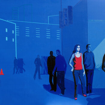 Pintura titulada "City of glass II" por Nubia Ozzi, Obra de arte original, Acrílico