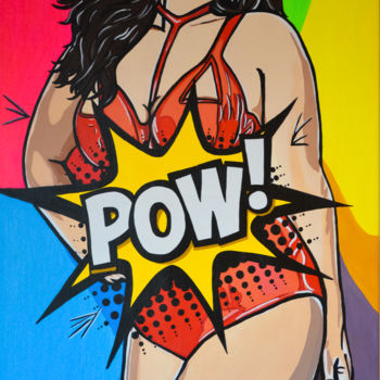 Painting titled "Body_Power" by Antonella Castrovillari, Original Artwork, Acrylic Mounted on Wood Stretcher frame