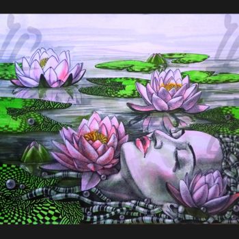 Pittura intitolato "harmful-lily.jpg" da Nune D'Amico, Opera d'arte originale