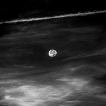 Fotografia intitulada "Day moon..." por Walkingsea, Obras de arte originais