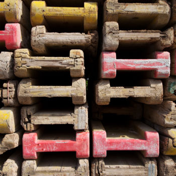 摄影 标题为“Building color” 由Nunurs, 原创艺术品, 数码摄影 安装在木质担架架上