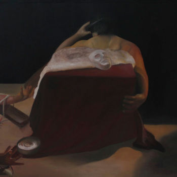 Pittura intitolato "Nuove flagellazioni" da Nunzio Fusco, Opera d'arte originale, Olio