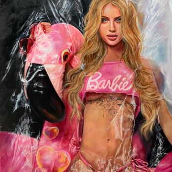 "PLASTIC Barbie" başlıklı Tablo Nush Menna tarafından, Orijinal sanat, Petrol