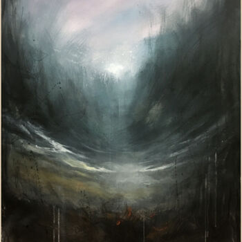 Malarstwo zatytułowany „Deep Air Beneath” autorstwa Nusret Aktay, Oryginalna praca, Akryl Zamontowany na Drewniana rama noszy