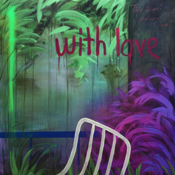 Картина под названием "With love" - Nusret Aktay, Подлинное произведение искусства, Акрил Установлен на Деревянная рама для…