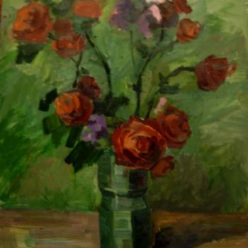 Картина под названием "roses" - Victoria Ceban, Подлинное произведение искусства