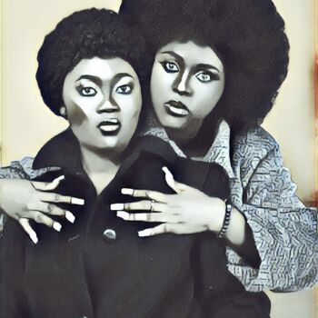 Arte digitale intitolato "Sisters 001" da Nwachukwu Sopuluchi, Opera d'arte originale, Pittura digitale