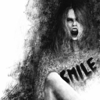 Arts numériques intitulée "Smile" par Vince D, Œuvre d'art originale, Peinture numérique