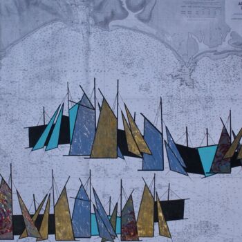 Pintura titulada "Anse de Bénodet" por Nyls  Eliot, Obra de arte original, Acrílico