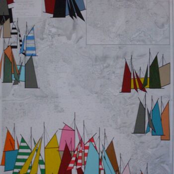 Painting titled "concarneau-100x81-2…" by Nyls  Eliot, Original Artwork, Acrylic