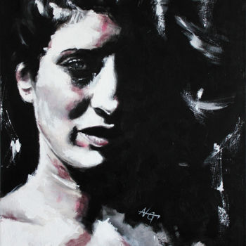 绘画 标题为“Christine (PORTRAIT…” 由Nymira Gray, 原创艺术品, 丙烯