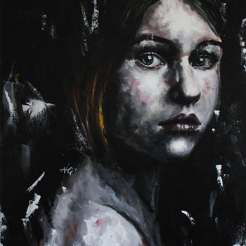 Malarstwo zatytułowany „Sonja (PORTRAIT SER…” autorstwa Nymira Gray, Oryginalna praca, Akryl