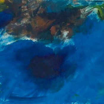 Peinture intitulée "Eaux bleues à la tr…" par Nyna Loupiac, Œuvre d'art originale, Huile