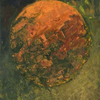 Painting titled "Planète rousse" by Nyna Loupiac, Original Artwork, Oil