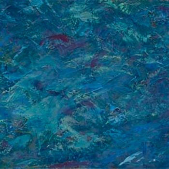 Painting titled "Bleu 1" by Nyna Loupiac, Original Artwork