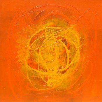 Schilderij getiteld "Fusion #1" door Nyoman Suarsa, Origineel Kunstwerk, Acryl