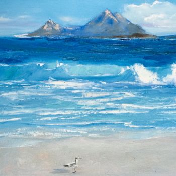 Ζωγραφική με τίτλο "California Seascape…" από Olga Chernetsova, Αυθεντικά έργα τέχνης, Λάδι