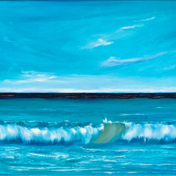 Schilderij getiteld "California Ocean Pa…" door Olga Chernetsova, Origineel Kunstwerk, Olie