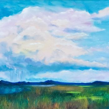 Painting titled "Storm Cloud Paintin…" by Olga Chernetsova, Original Artwork, Oil