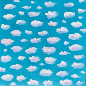 Schilderij getiteld "Cloud Painting Abst…" door Olga Chernetsova, Origineel Kunstwerk, Olie