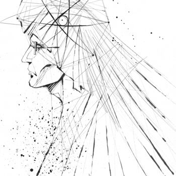 Dibujo titulada "Dna" por O-Hido Sonia Art, Obra de arte original, Tinta