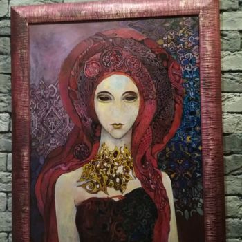 Картина под названием "GARNET STONE" - Olga, Подлинное произведение искусства, Масло