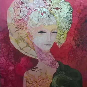 Картина под названием "Inca Rose" - Olga, Подлинное произведение искусства