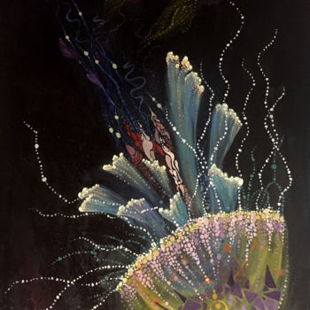 Painting titled "JELLYFISH" by Olga, Original Artwork, Oil