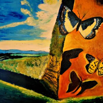 Peinture intitulée "Hommage à  Dali" par Grafi, Œuvre d'art originale, Acrylique Monté sur Châssis en bois