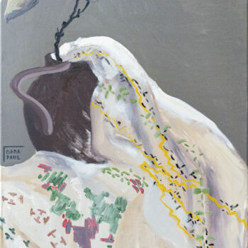 Pintura titulada "Winter still life" por Oana-Maria Paul, Obra de arte original, Oleo Montado en Bastidor de camilla de made…