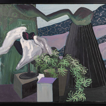 绘画 标题为“Purple” 由Oana-Maria Paul, 原创艺术品, 油 安装在木质担架架上