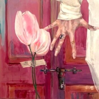 Картина под названием "Leaving you" - Oana Savin, Подлинное произведение искусства, Акрил Установлен на Деревянная рама для…