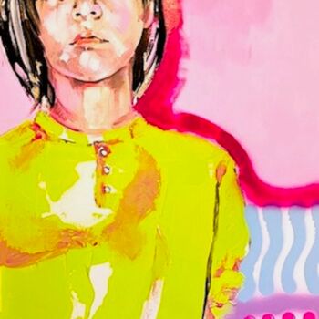 Картина под названием "Boy II" - Oana Savin, Подлинное произведение искусства, Акрил Установлен на Деревянная рама для носил…