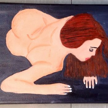 Peinture intitulée "Sensibilité féminine" par Oap, Œuvre d'art originale, Huile