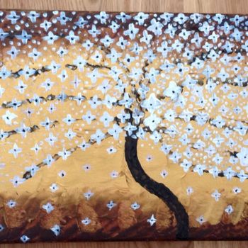 Peinture intitulée "L arbre aux souhaits" par Oap, Œuvre d'art originale, Acrylique