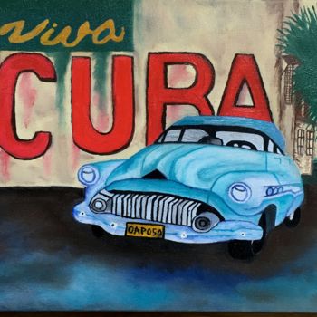 Painting titled "Cuba libre" by Oap, Original Artwork, Oil