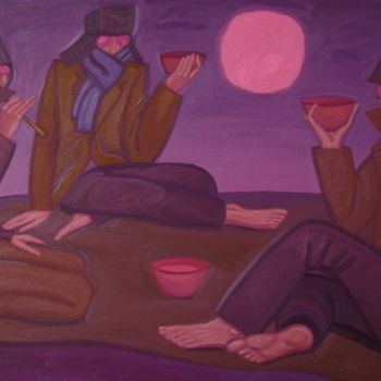 Картина под названием "Иван-чай" - Артём Овчинников, Подлинное произведение искусства, Масло