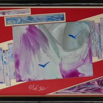 Peinture intitulée "Bisous en volée" par Obel'Isa, Œuvre d'art originale, Cire