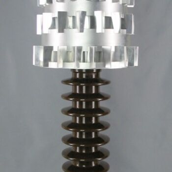 Design intitulée "lampe isolateur" par Jacques Menu, Œuvre d'art originale