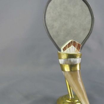 Design intitulée "miroir face a mains" par Jacques Menu, Œuvre d'art originale